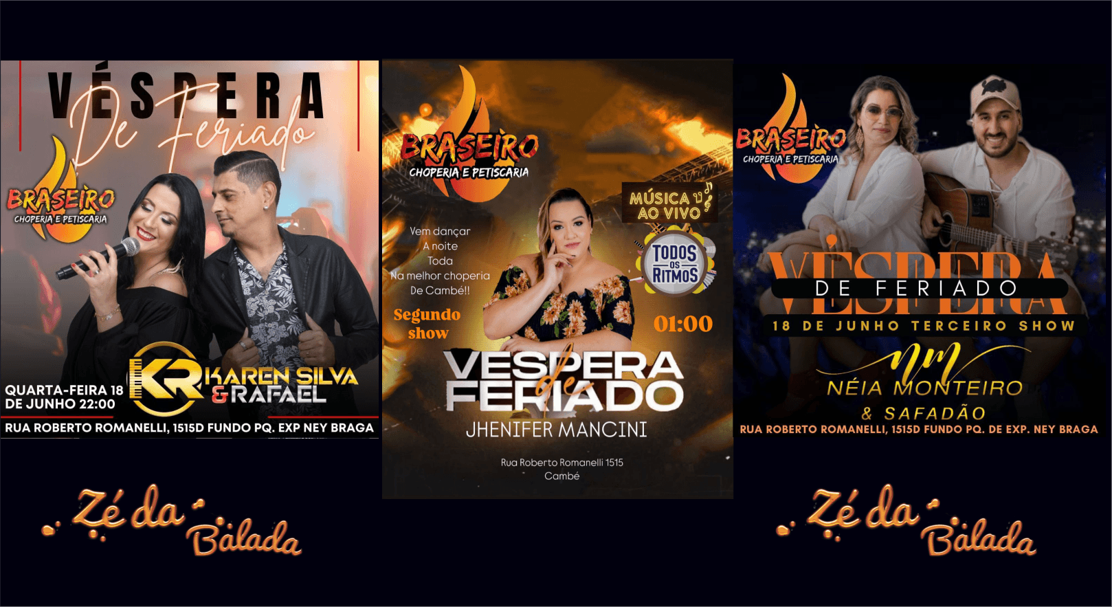 Braseiro - Sertanejo  - véspera de feriado 