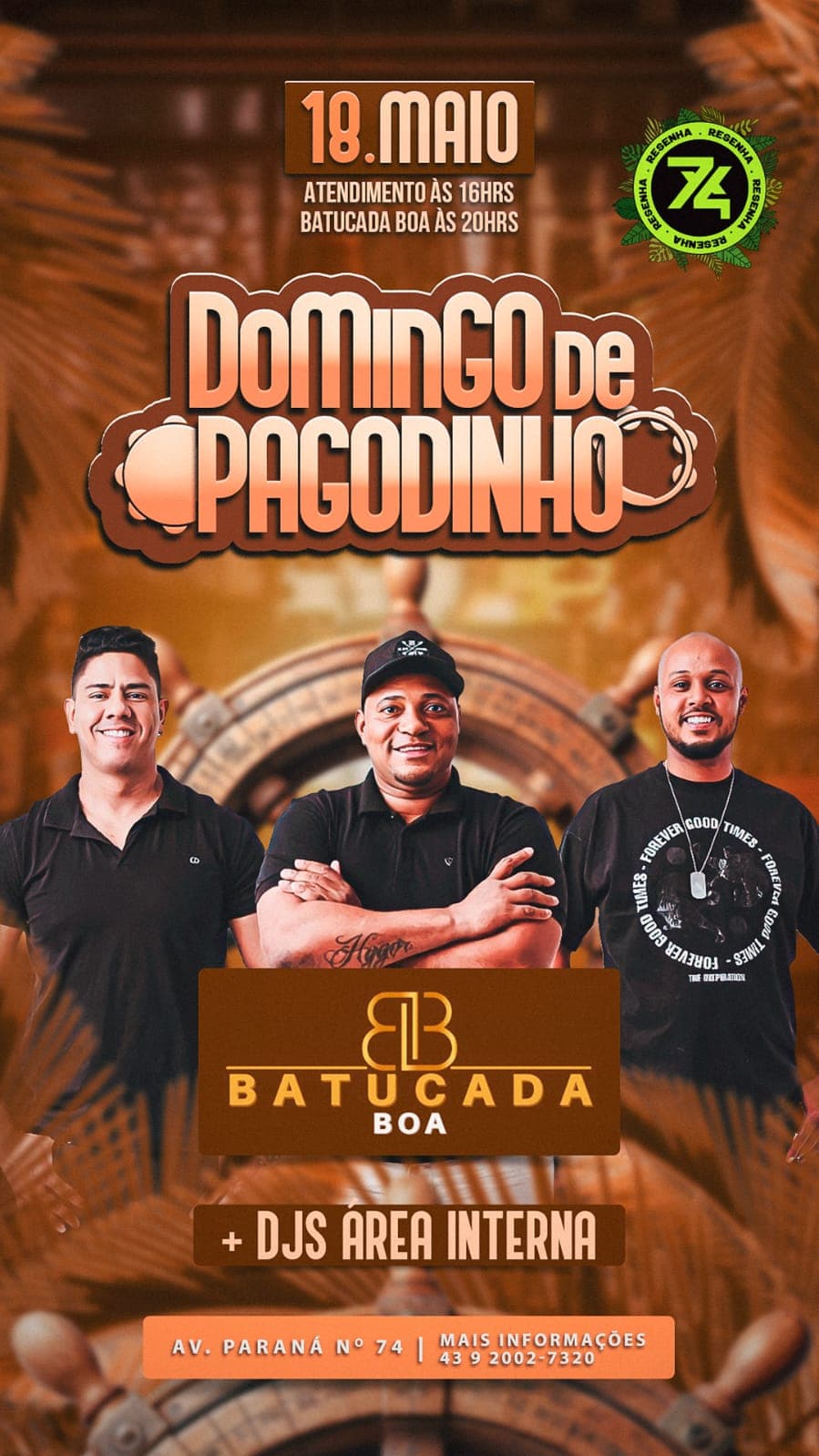 Domingo de Pagodinho no Resenha 74 