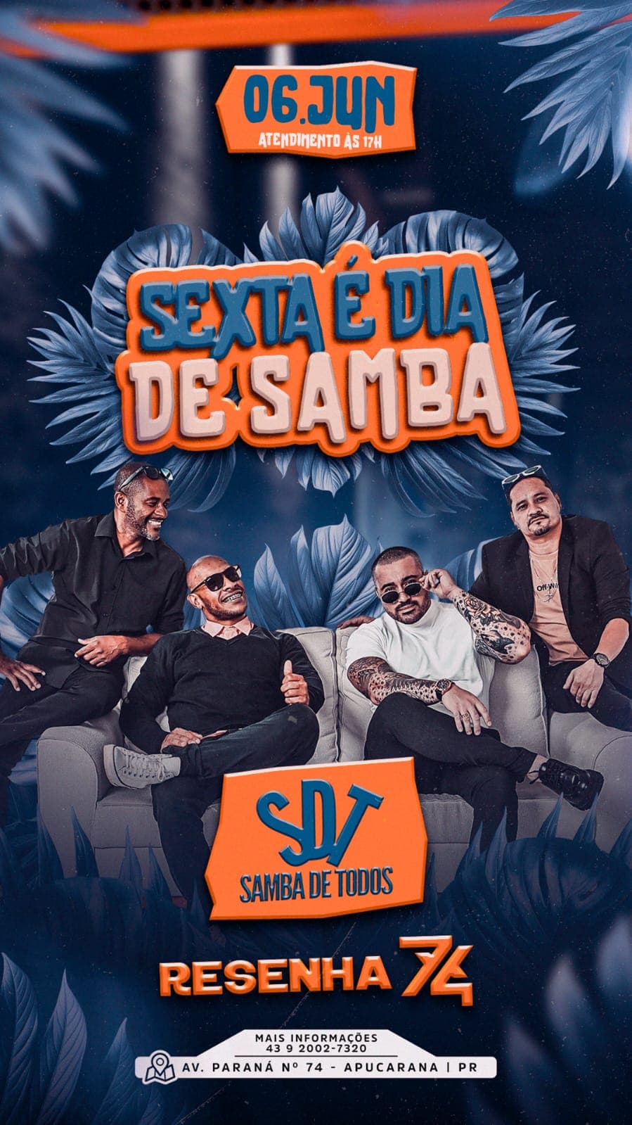 Roda de samba no Resenha 74 